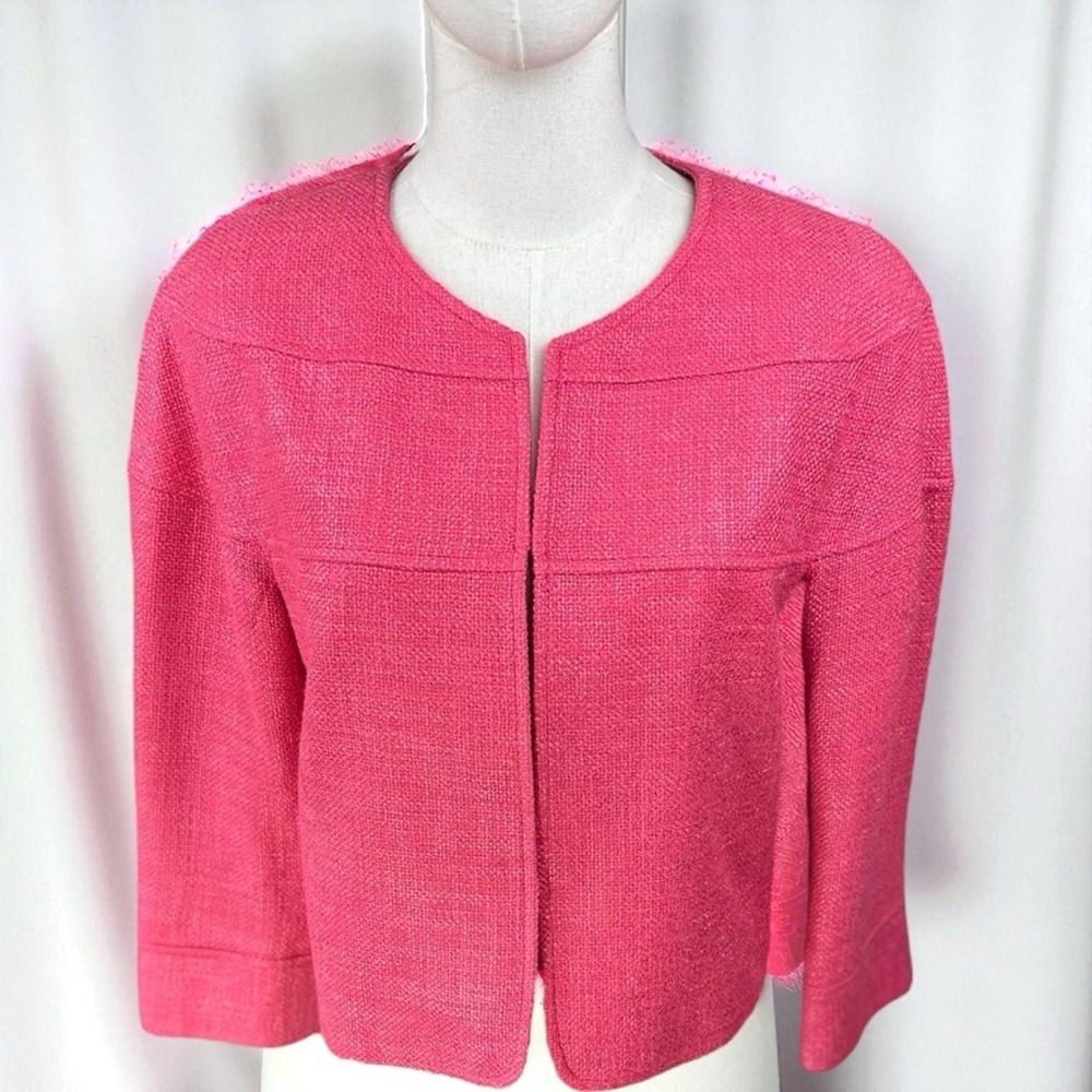 Lafayette 148 New York Size 6 Vibrant Pink Evening Jacket